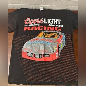 Vintage Coors Light Racing oversized Print T-Shirt